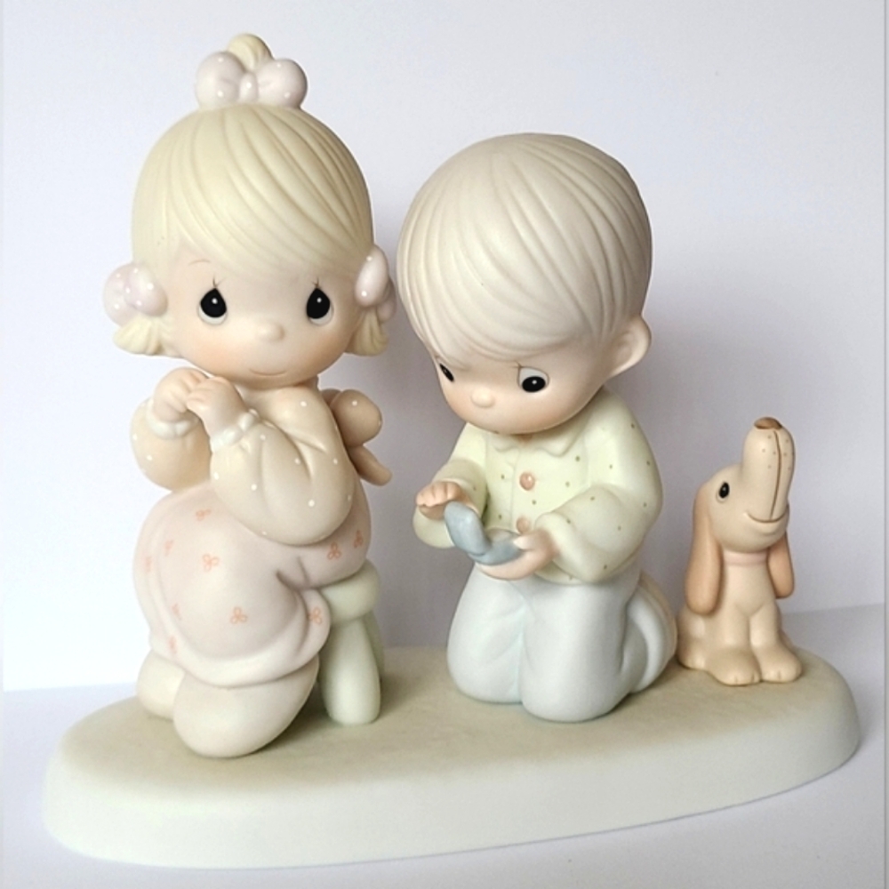 Vintage 80s Precious Moments Proposal Ring Engagement Collectible Figurine